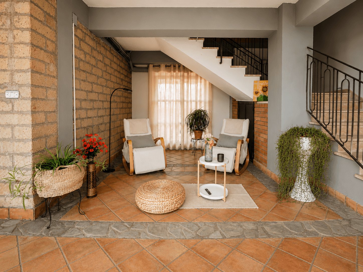 La veranda con poltrone